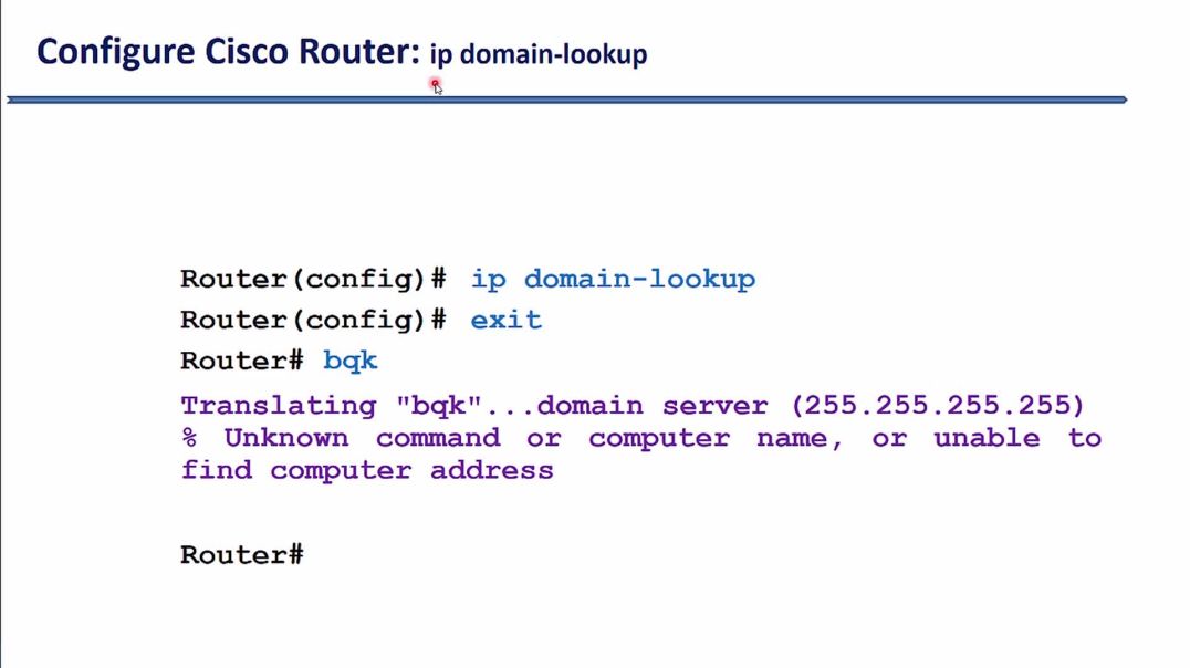 ⁣Bài 50: Tính năng phân giải tên miền ip domain-lookup