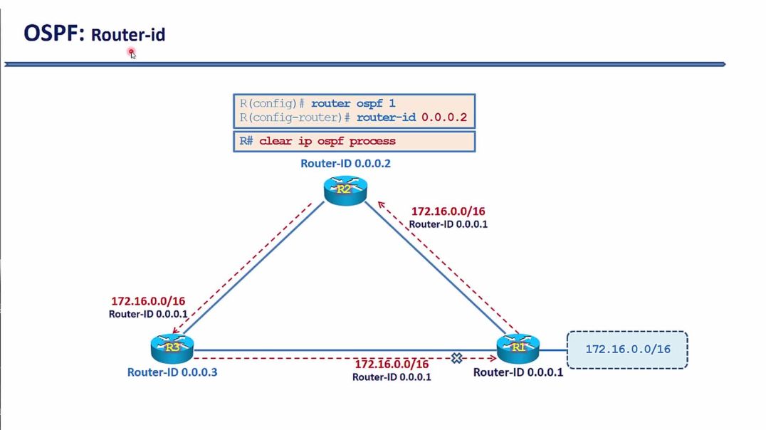 ⁣Bài 25: Giao thức định tuyến động OSPF - Phần 6. Hiệu chỉnh Router-ID trong OSPF