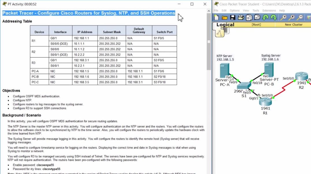 ⁣Bài 3: ⁣Cấu hình xác thực giao thức định tuyến OSPF